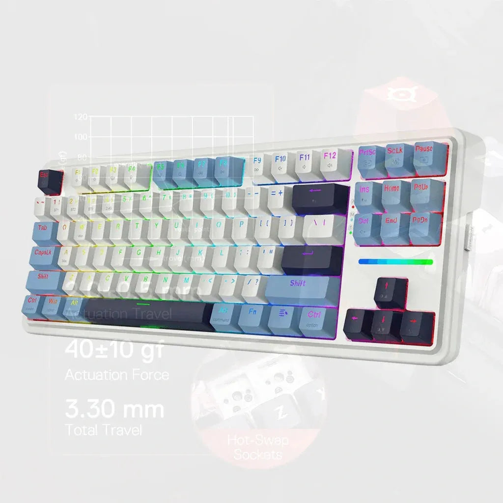Redragon K728 PRO 80% TKL 3-Mode Gasket RGB Gaming Keyboard
