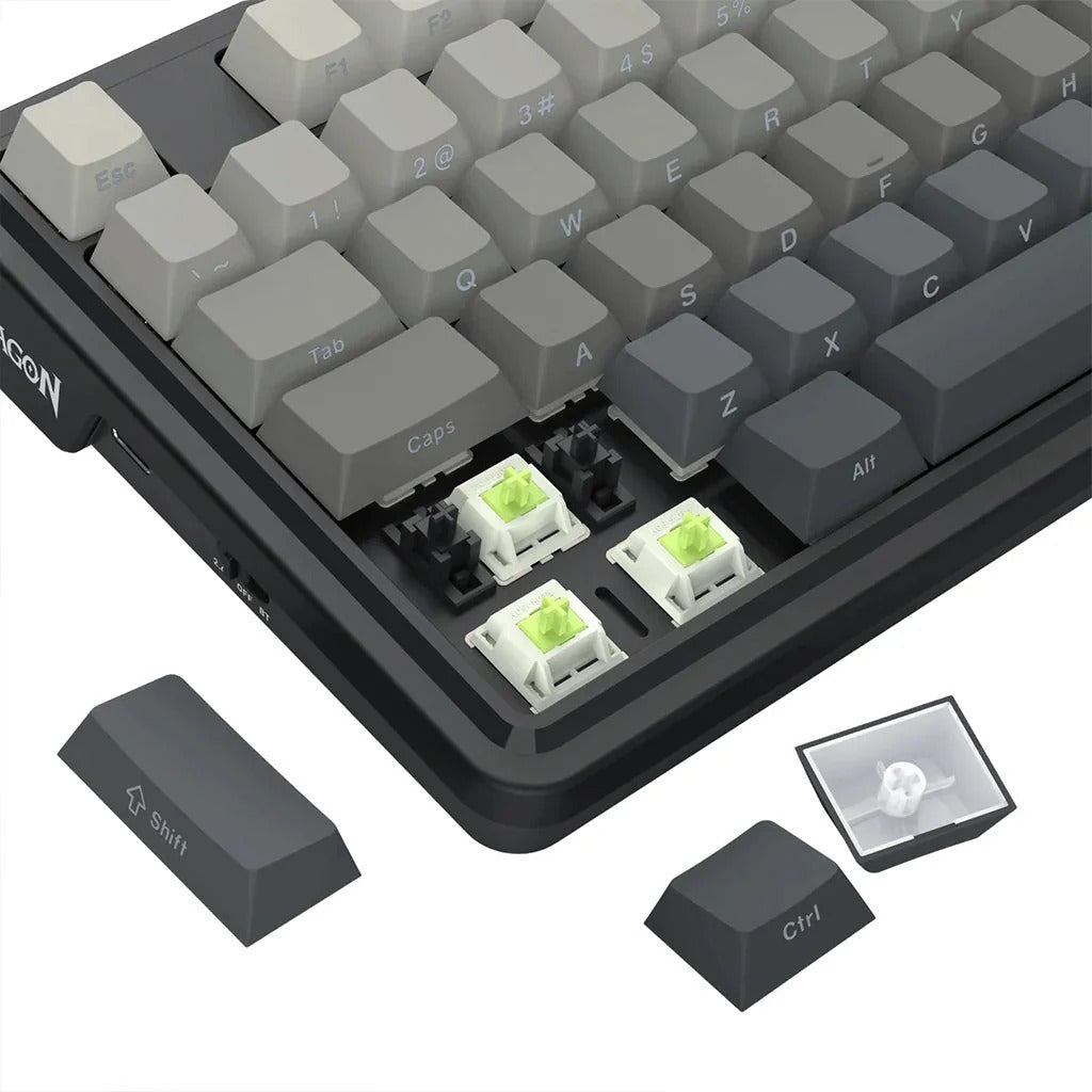 Redragon K743 ANTONIUM PRO 3-Modes Side Printed PBT Keycaps Gaming Keyboard