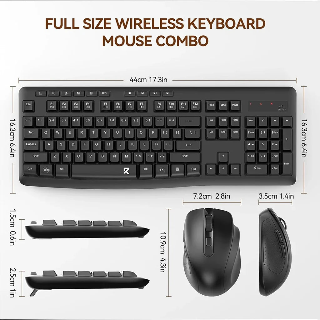 Redragon BS-7367B Wireless Keyboard and Mouse Office 2-in-1 Combo