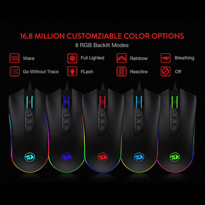 Redrago M711-FPS Cobra RGB 7 programable button Wired Mouse