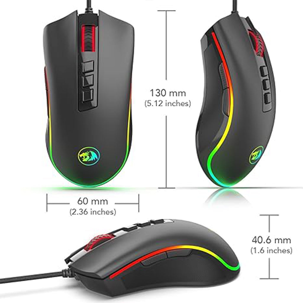 Redragon M711 Cobra Chroma Black 7 Programable Button Wired Gaming Mouse