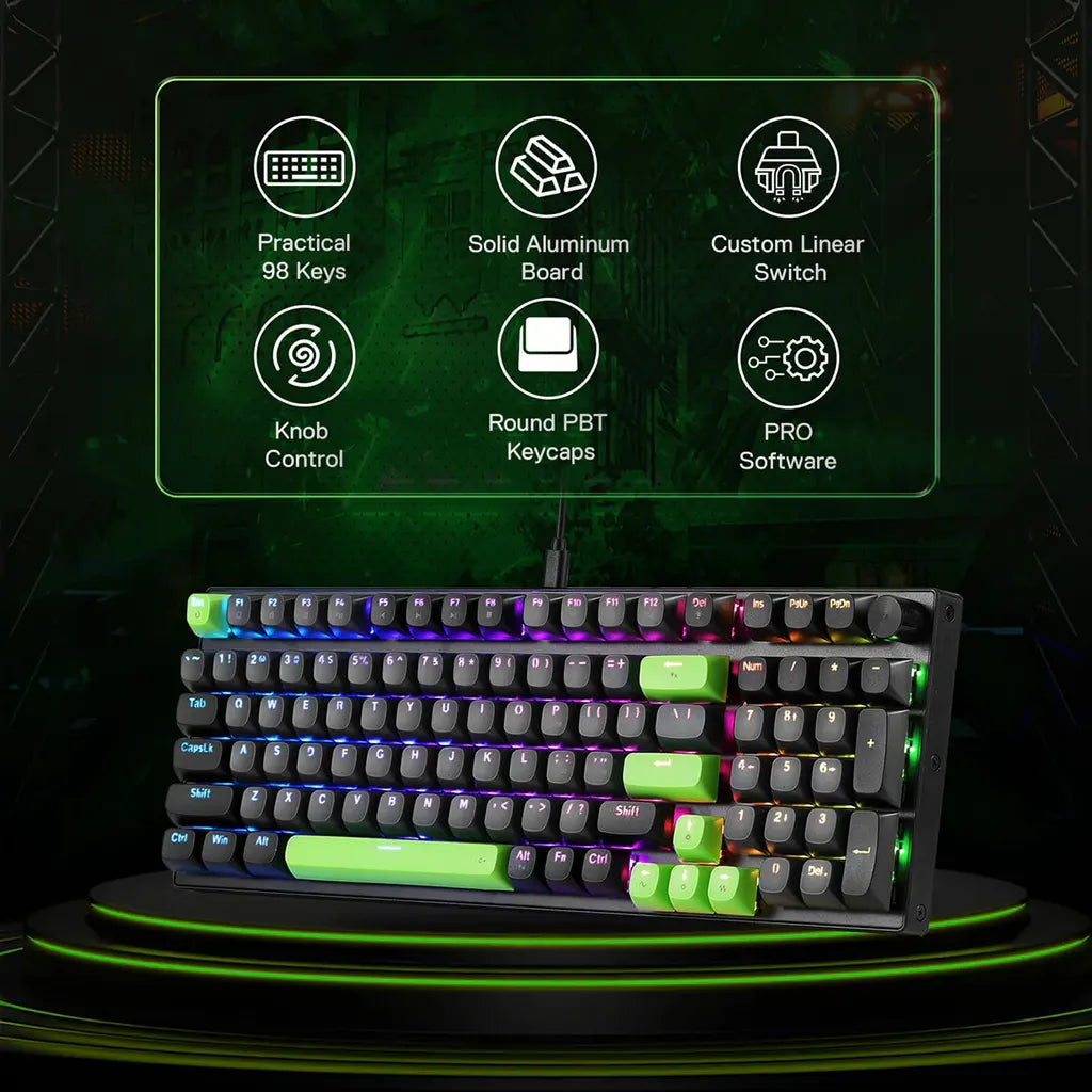 Redragon K740 Dharma Wired Mechanical Keyboard with Linear Dragon Chant Switch