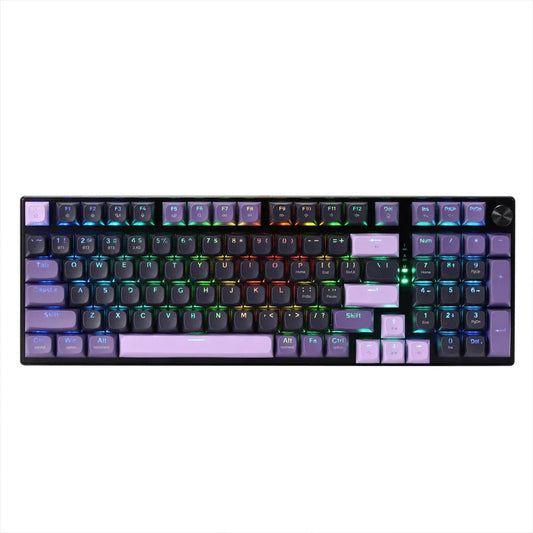Redragon DHARMA K740 PRO Tri-Mode Mechanical Keyboard with Mambo Switches (Black & Purple)
