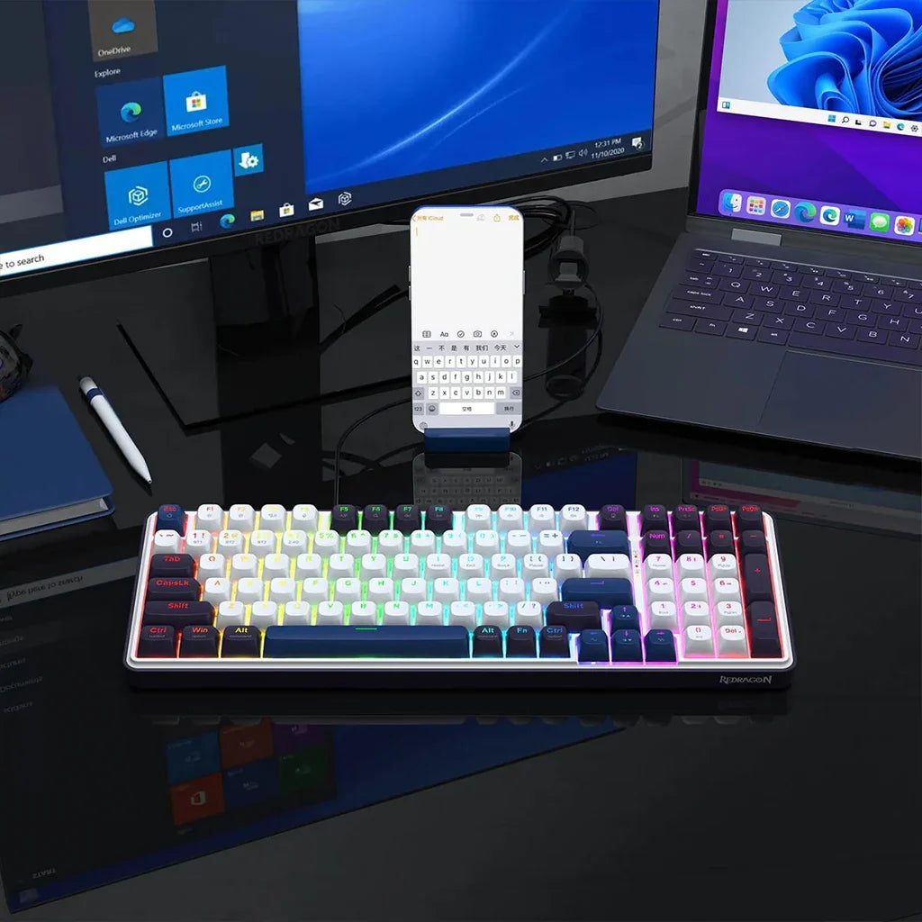 Redragon K744 PRO FAYE Wireless Gasket design keyboard with Mambo Switches