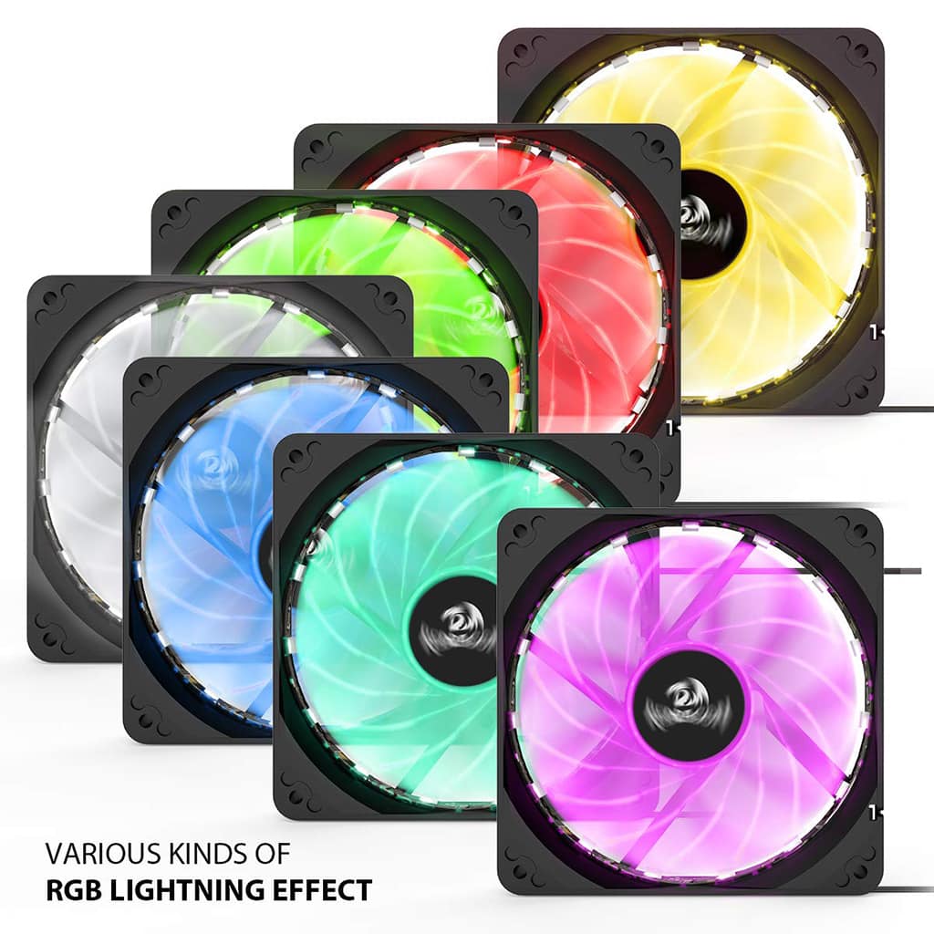 Redragon GC F006 Computer Case 120mm PC Cooling Fan (Pack of 3)