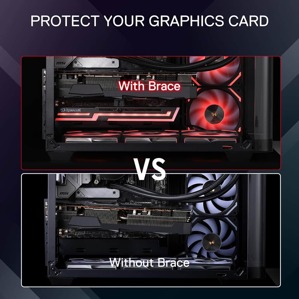 Redragon GCP03 Black ARGB Graphics Card Support Bracket