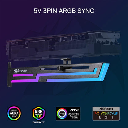 Redragon GCP03 Black ARGB Graphics Card Support Bracket