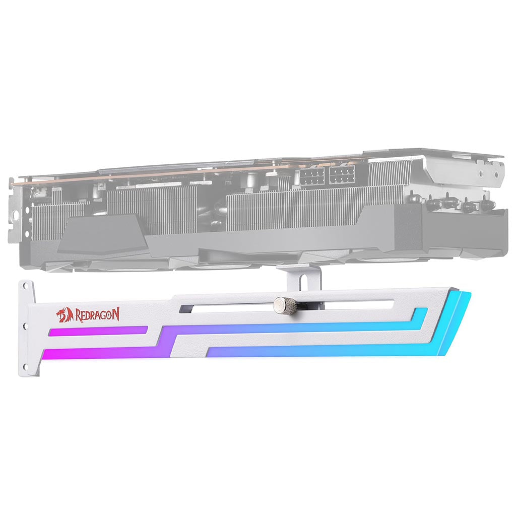 Redragon GCP03 White ARGB GPU Support Bracket