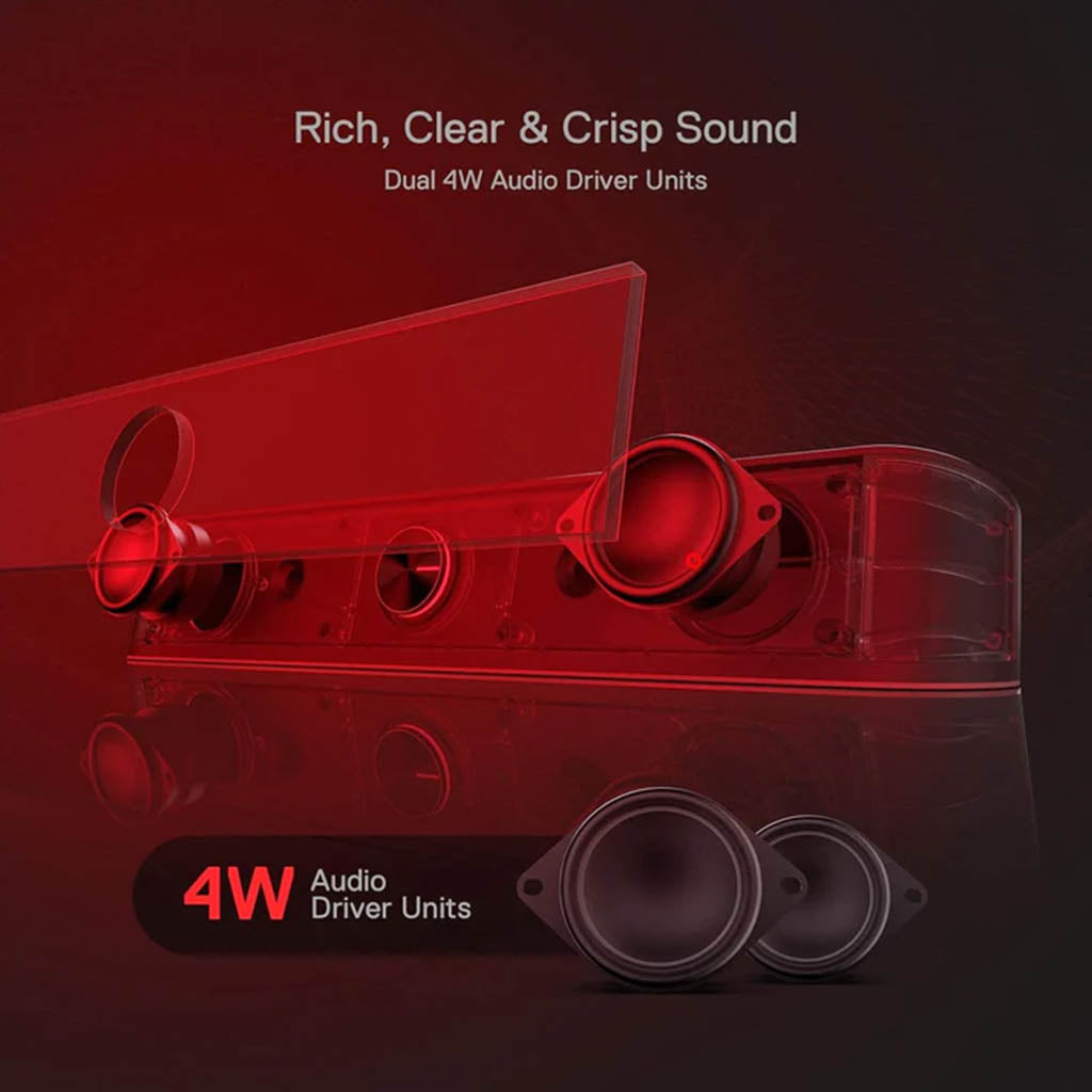 Redragon GS560 Adiemus Black RGB Dual 4W Audio Driver Soundbar