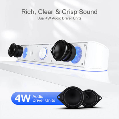 Redragon GS560 Adiemus White Dual 4W drivers Gaming Soundbar