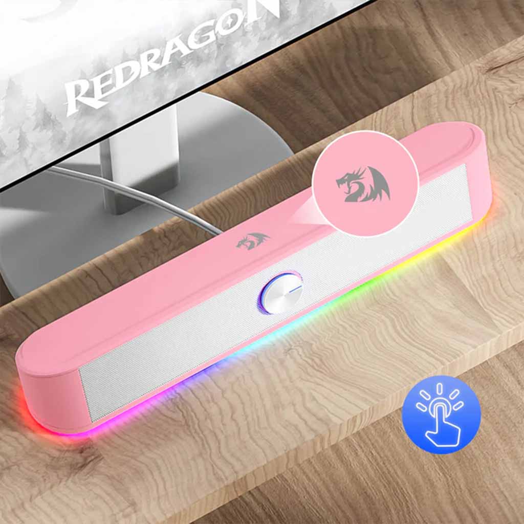 Redragon GS560 Adiemus White Dual 4W drivers Gaming Soundbar