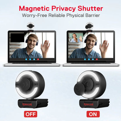 Redragon GW910 1080P 3-Level Brightness PC Webcam