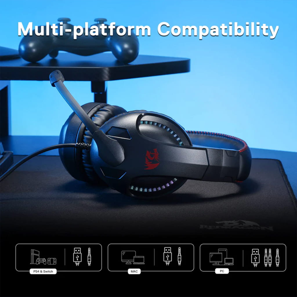Redragon H211 Black Noise-Canceling Wired Gaming Headset