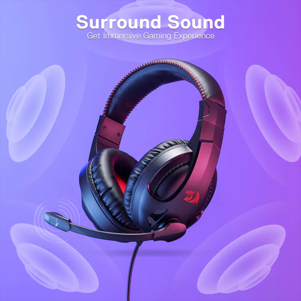 Redragon H211 Black Noise-Canceling Wired Gaming Headset