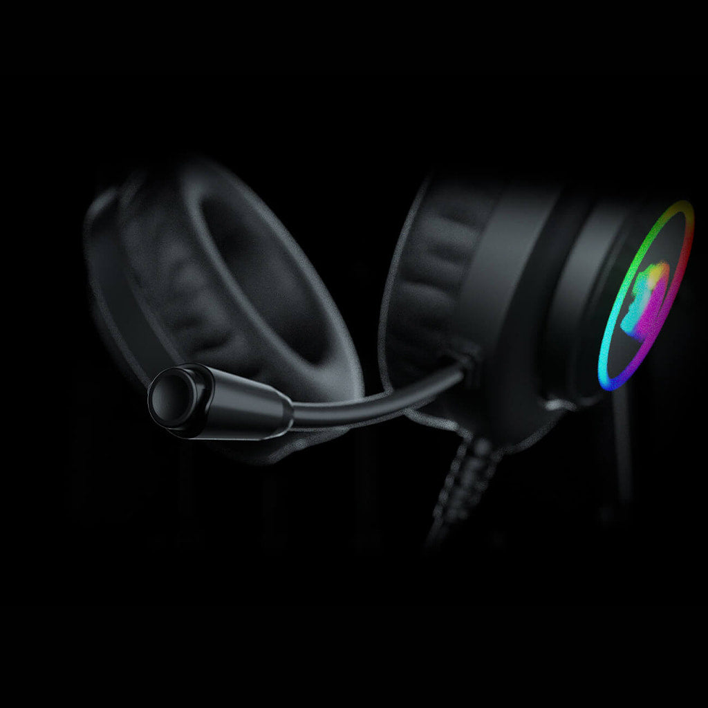 Redragon H260 Black Hylas RGB 360 rotating Mic USB Wired Headset