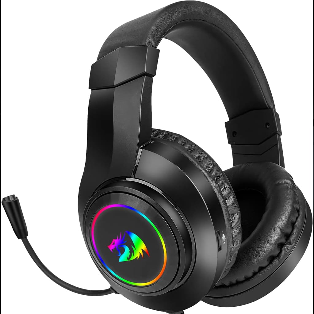 Redragon H260 Black Hylas RGB 360 rotating Mic USB Wired Headset