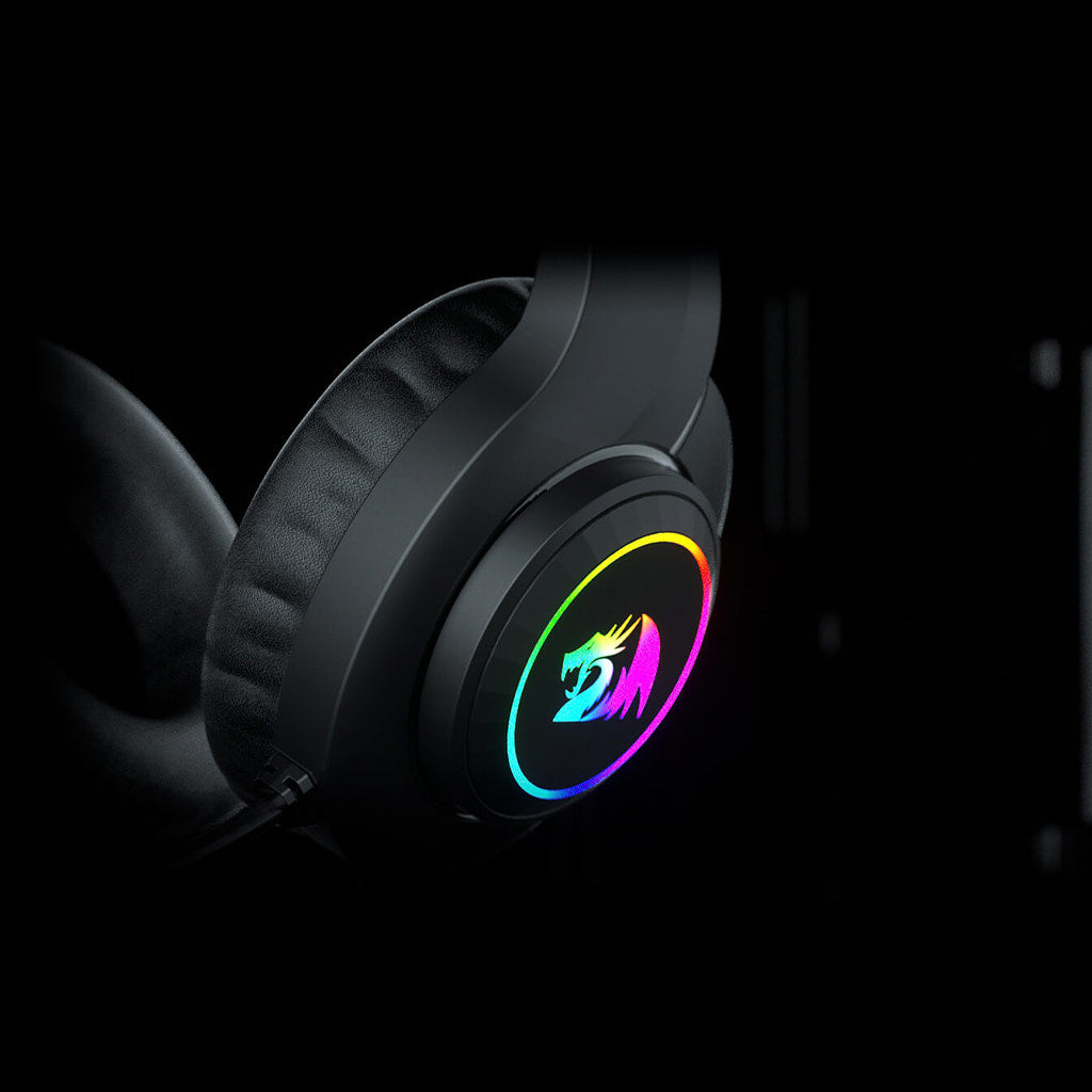 Redragon H260 Black Hylas RGB 360 rotating Mic USB Wired Headset