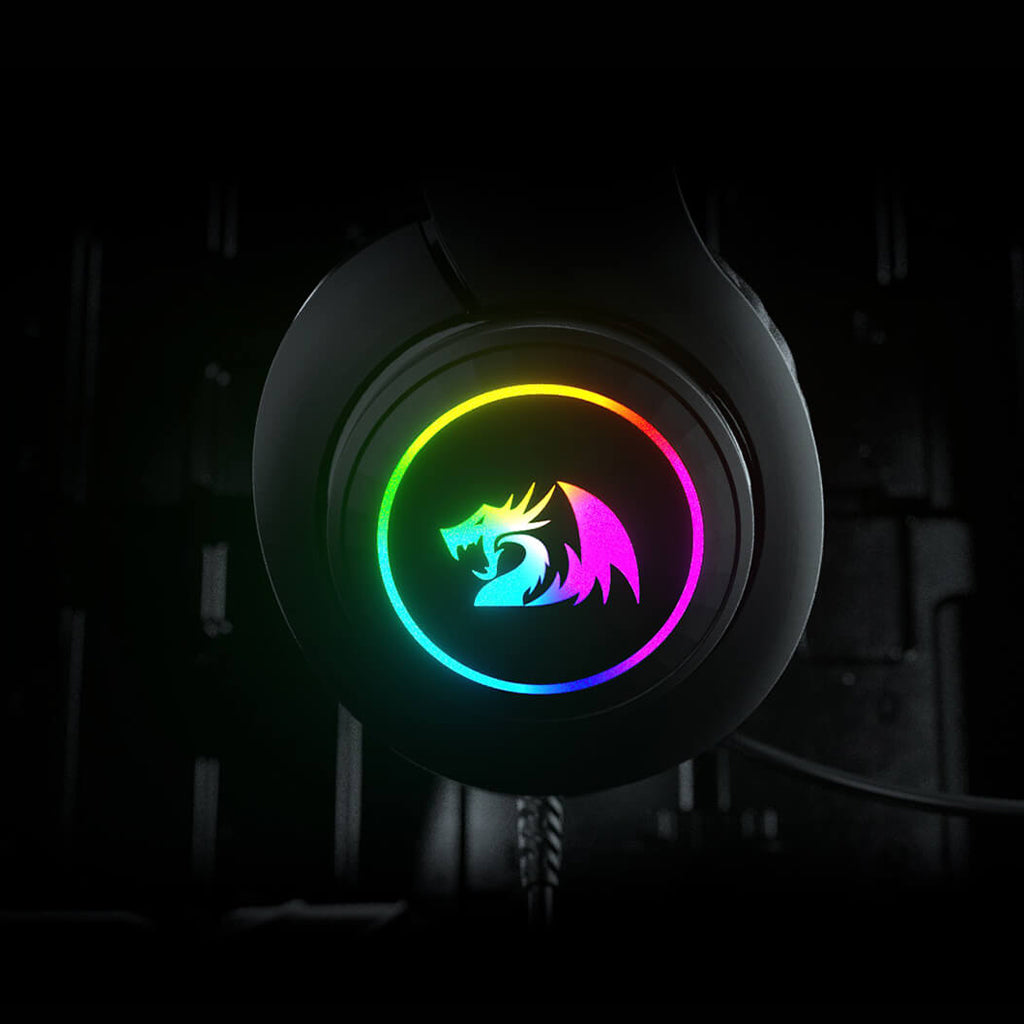 Redragon H260 Black Hylas RGB 360 rotating Mic USB Wired Headset