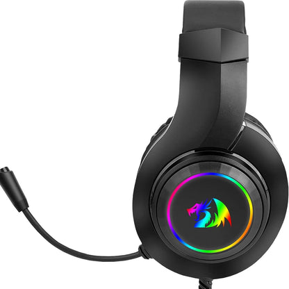 Redragon H260 Black Hylas RGB 360 rotating Mic USB Wired Headset