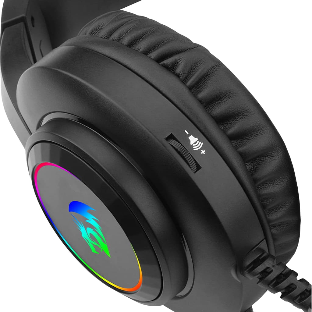 Redragon H260 Black Hylas RGB 360 rotating Mic USB Wired Headset
