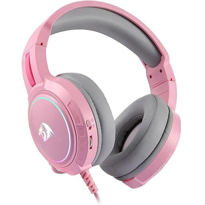 Redragon H270 MENTO RGB Gaming Headphone (Pink)