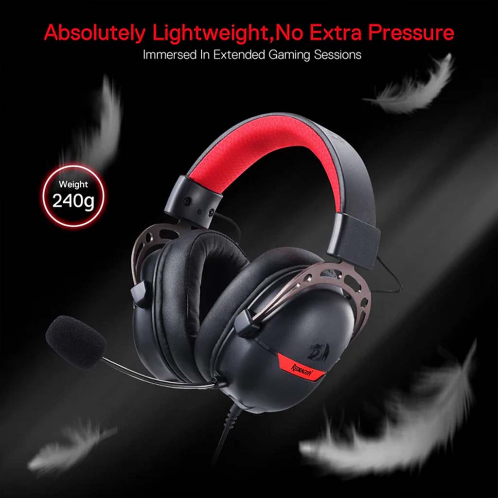Redragon H376 Aurora 7.1 Surround Sound USB Wired Gaming Headset