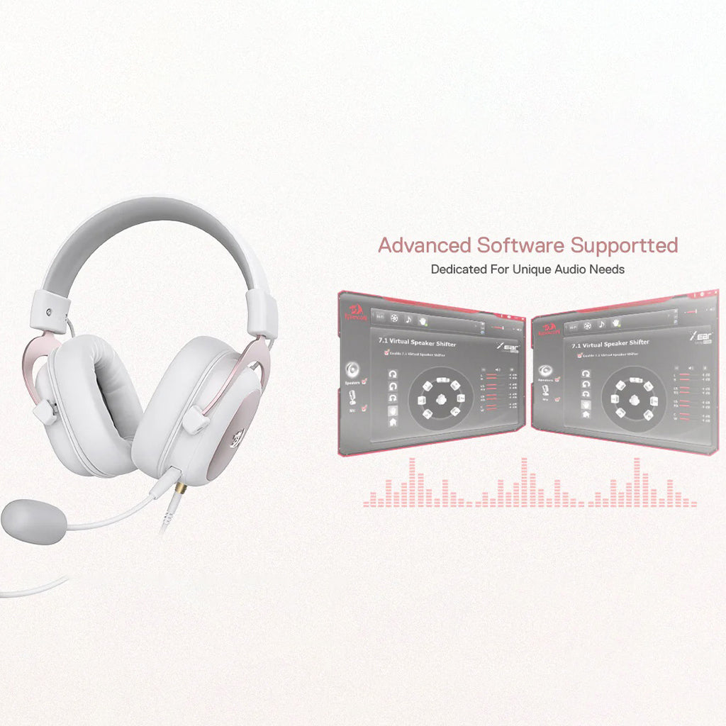 Redragon H510 White 7.1 Surround Sound Wired Headset