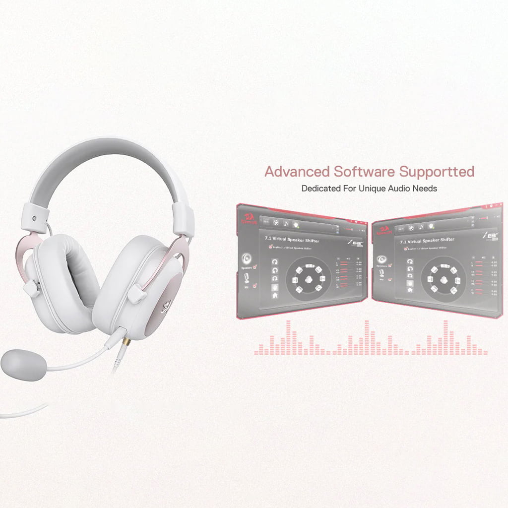 Redragon H510 White 7.1 Surround Sound Wired Headset