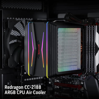 Redragon CC-2188 Hodur 120mm PWM Fans With 6 Heat pipes