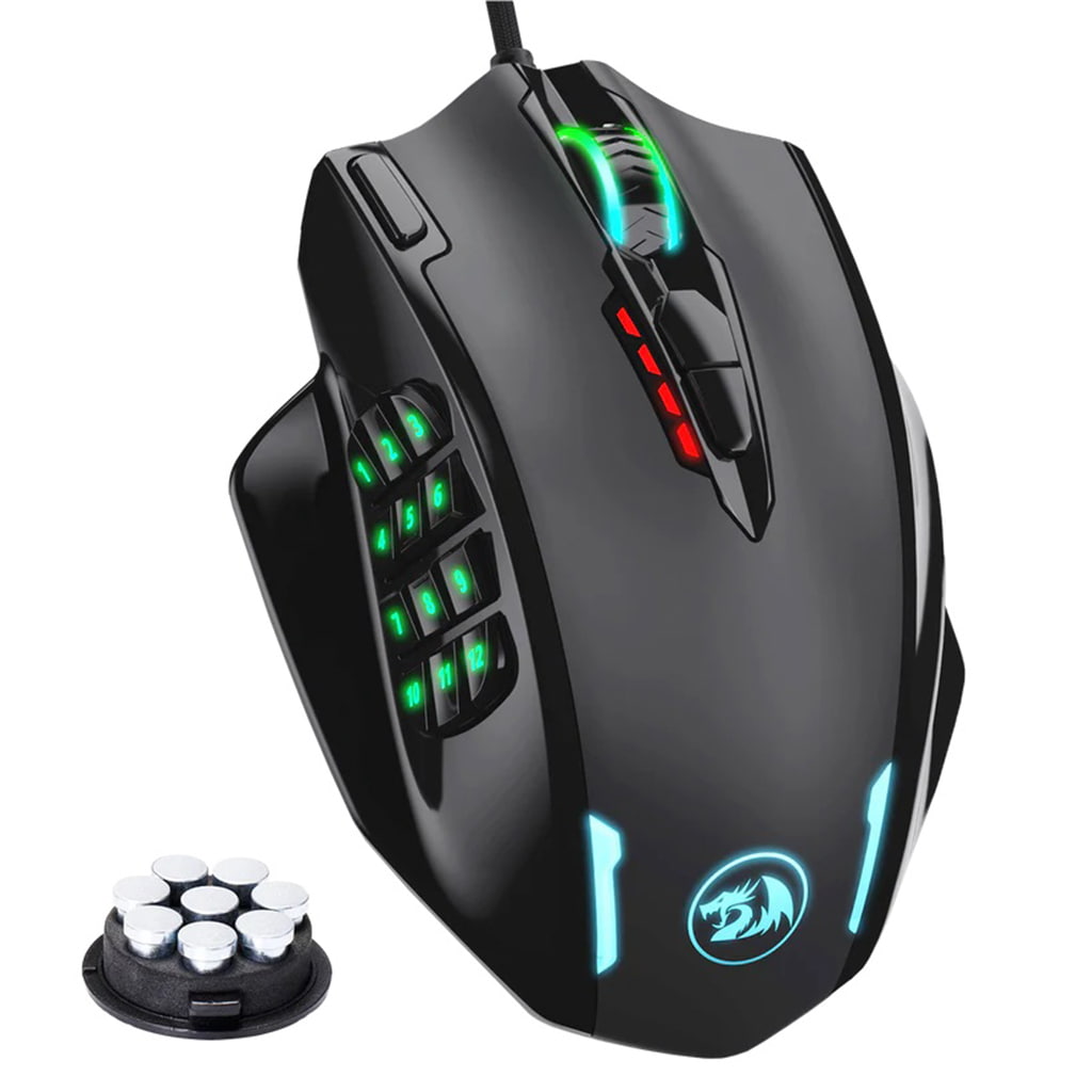 Redragon M908 IMPACT MMO 12400 DPI RGB Gaming Mouse