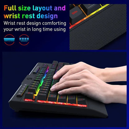 Redragon K525 SHIVA PRO Wireless Anti-Ghosting Membrane Gaming Keyboard