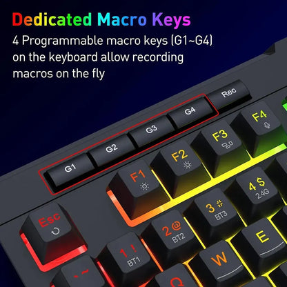 Redragon K525 SHIVA PRO Wireless Anti-Ghosting Membrane Gaming Keyboard