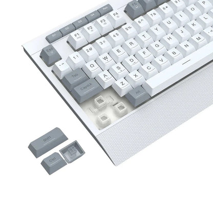 Redragon K525 SHIVA Lite Membrane Gaming Keyboard with Detachable Wrist Rest (White & Grey)