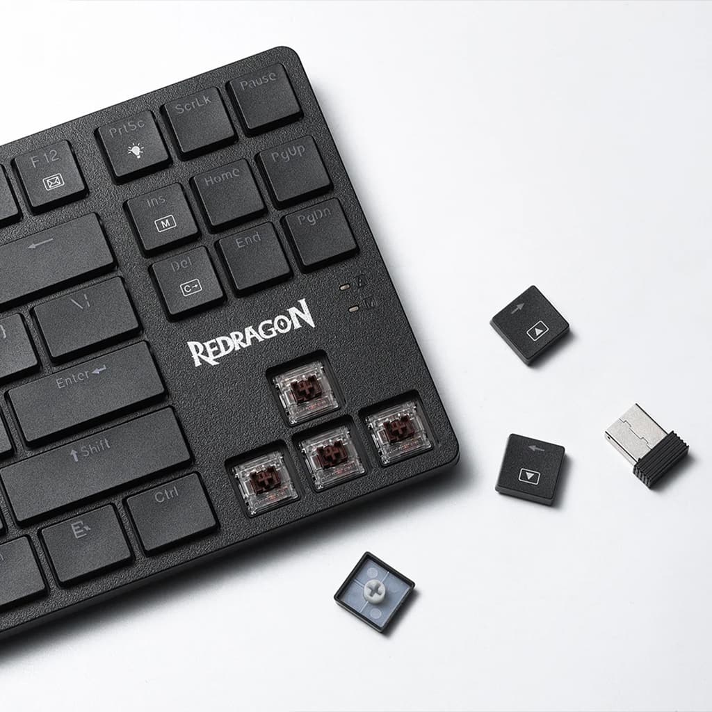 Redragon K539 Anubis RGB Wirless 80% Keyboard With Brown Switches