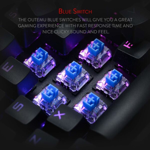 Redragon K580 VATA RGB Backlit Mechanical Gaming Keyboard (Black)