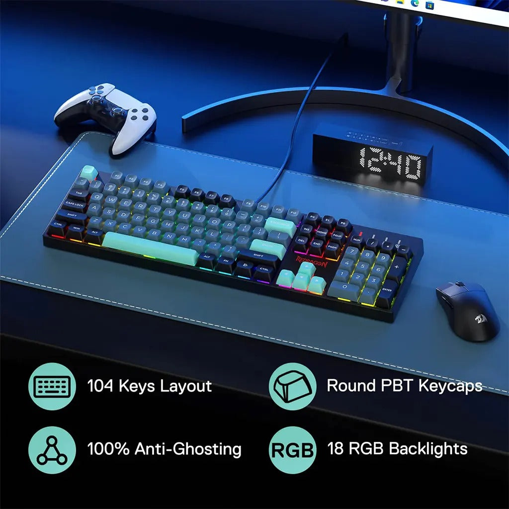 Redragon K582 SURARA 100% Anti-Ghosting RGB Keyboard With Red Switches