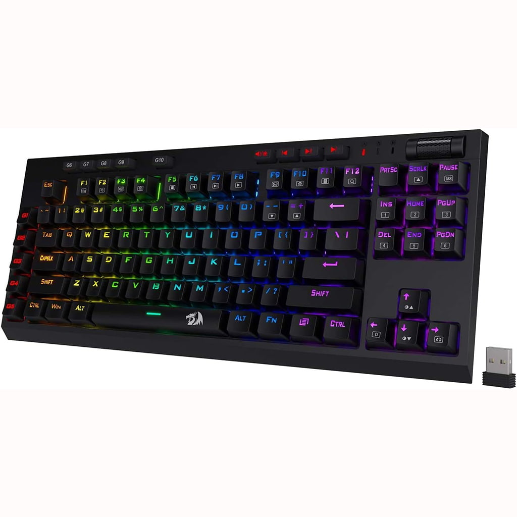 Redragon K596 Vishnu 87 keys 3-Modes Gaming Keyboard With Red Switches