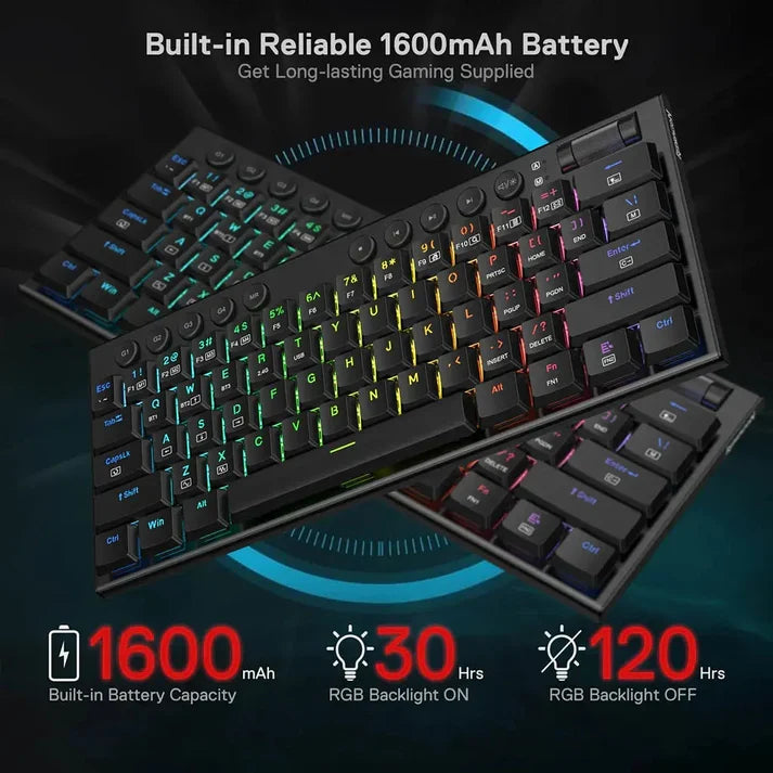 Redragon K632 Horus Pro 60% RGB 3-Mode Low-Profile Mechanical Keyboard