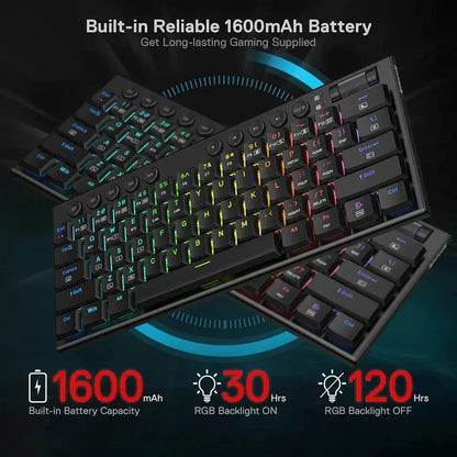 Redragon K632 Horus Pro 60% RGB 3-Mode Low-Profile Mechanical Keyboard