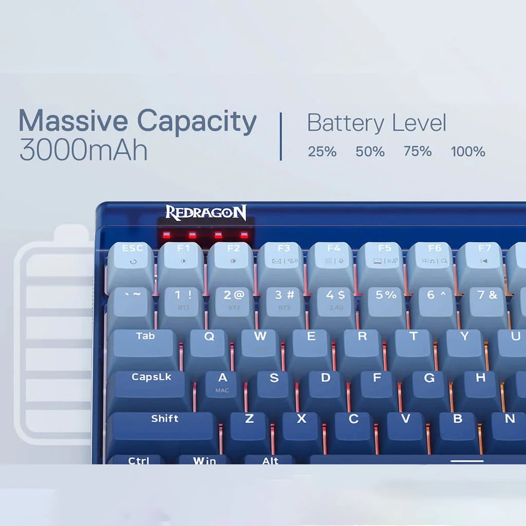 Redragon K656 GAREN PRO 100 Keys 3-Modes Wireless RGB Keyboard