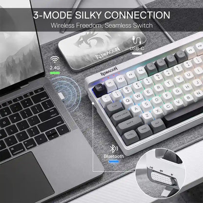 Redragon K656 GAREN PRO 100 Keys 3-Modes Wireless Keyboard (WBRGB)