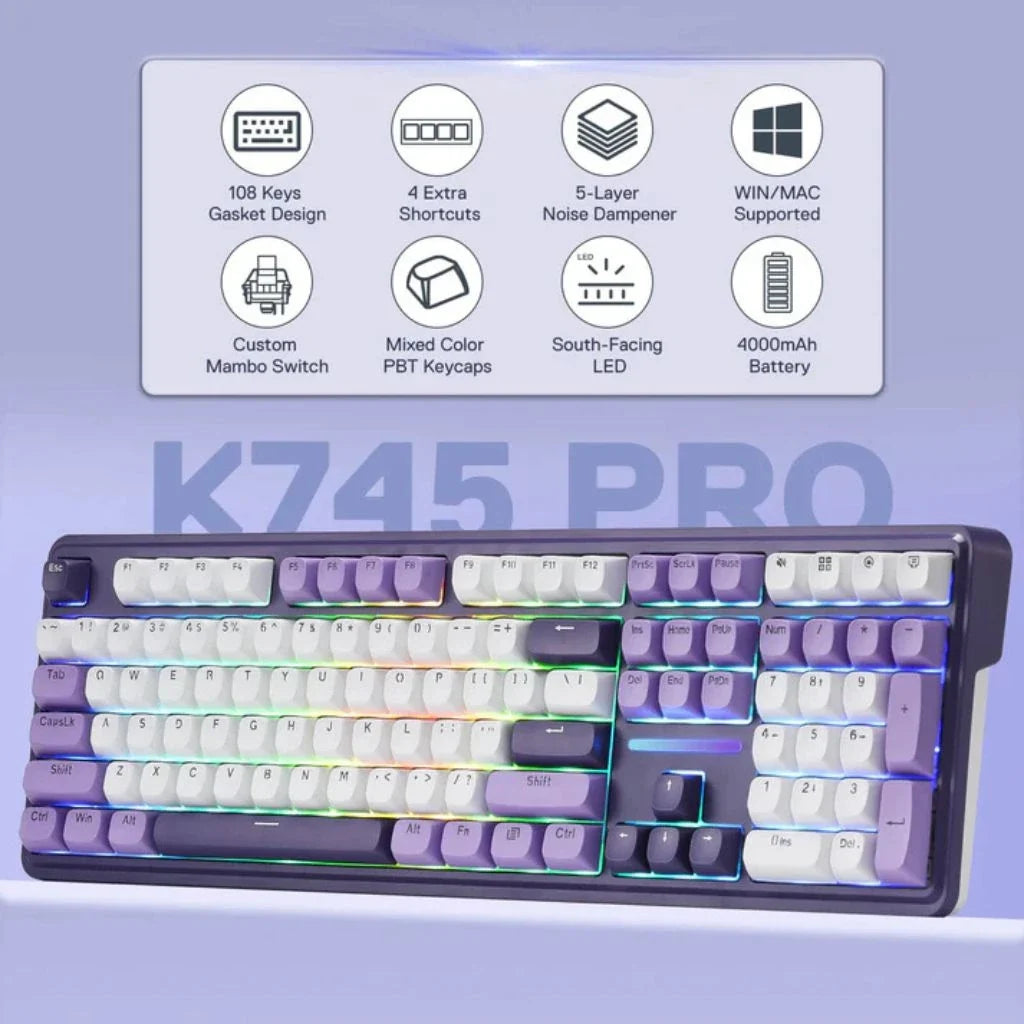 Redragon ANTONIUM K745WP RGB PRO Mechanical Keyboard
