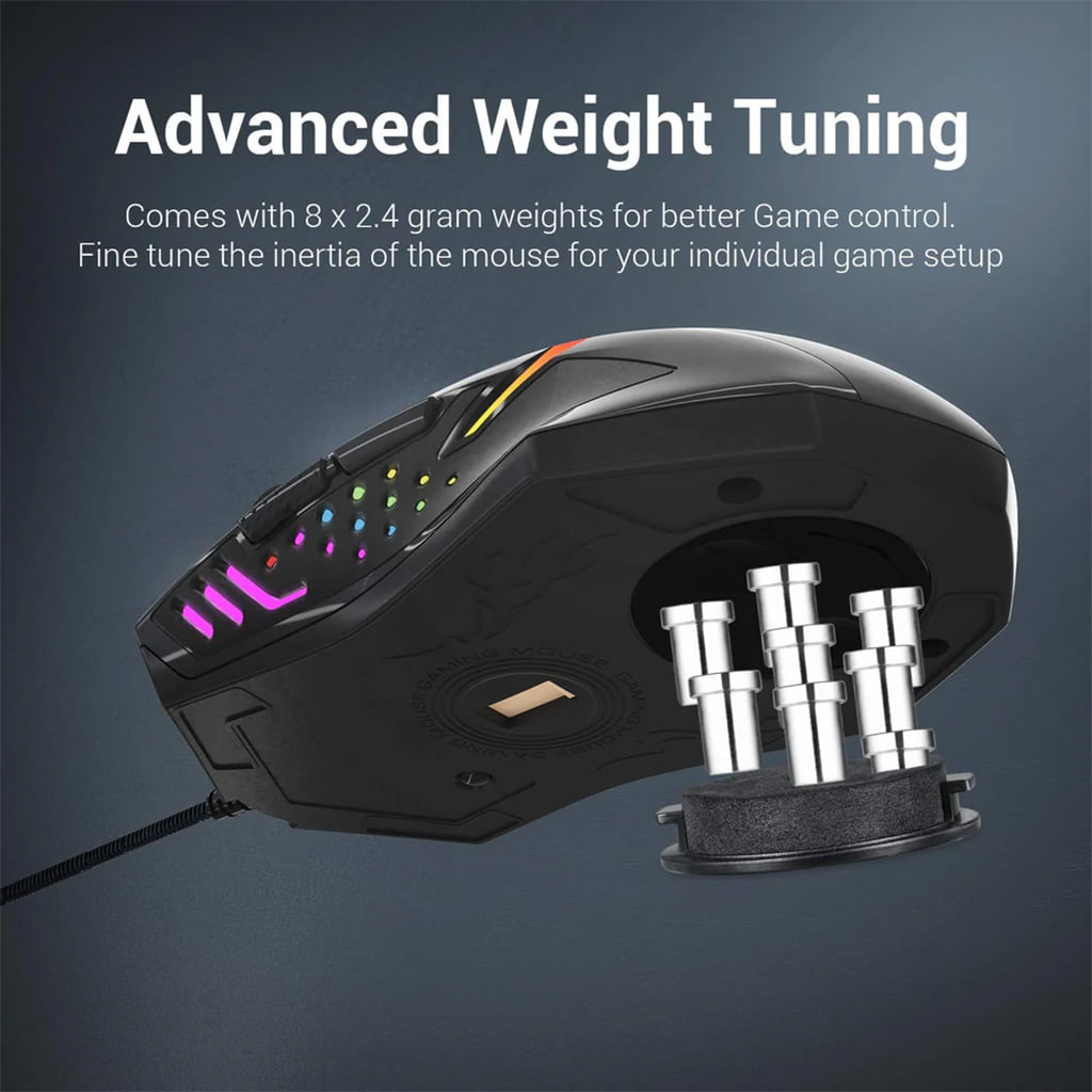 Redragon M601 Centrophorus Black RGB 7200 DPI Gaming Mouse