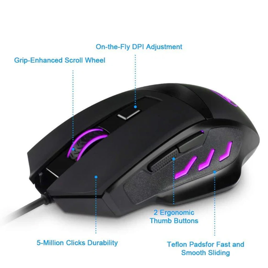 Redragon M609 Phaser 3200 DPI Wired Gaming Mouse