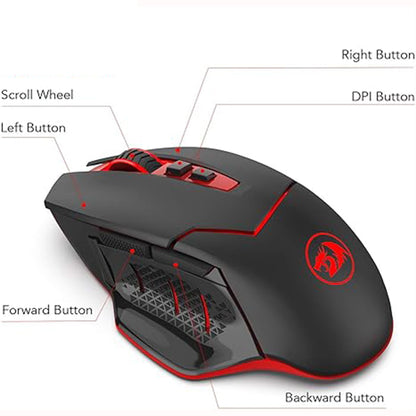 Redragon M690 Mirage 4800DPI Wireless Gaming Mouse