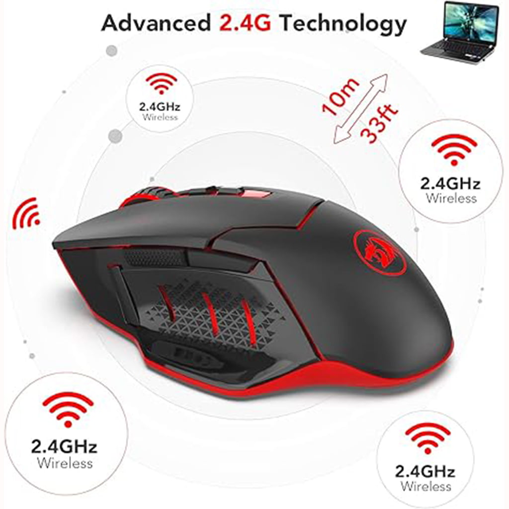 Redragon M690 Mirage 4800DPI Wireless Gaming Mouse