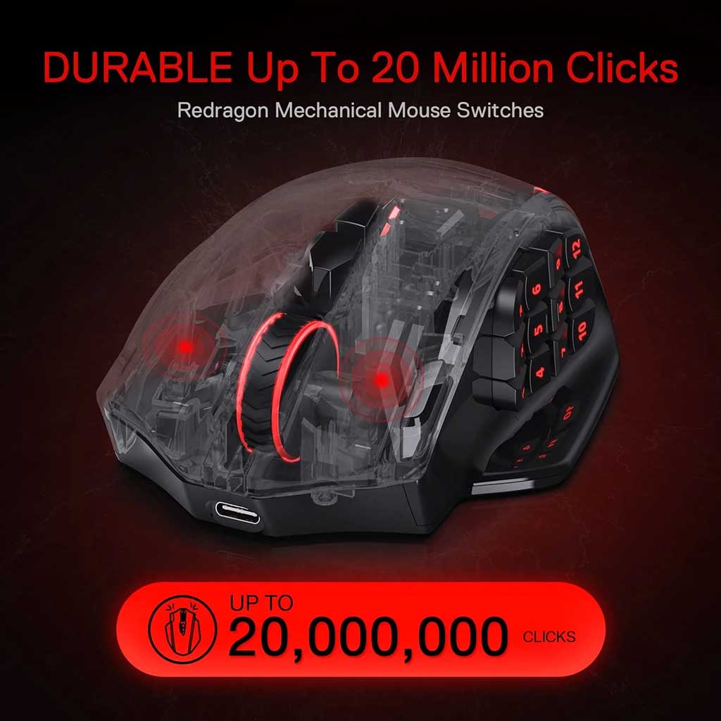 Redragon M913 Impact Elite RGB Wireless 16000 DPI Mouse