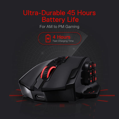 Redragon M913 IMPACT ELITE Wireless Gaming Mouse, 16000 DPI (Black)