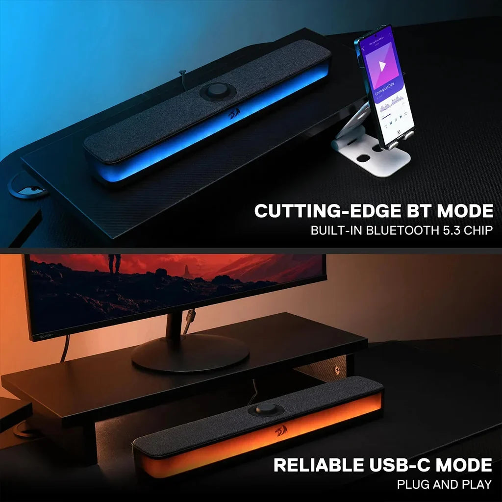 Redragon GS515 Neo RGB Wireless 2.0 Channel Stereo Sound Bar