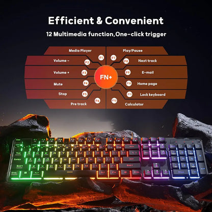 Redragon K521 Netherbane 104-keys RGB Anti-Ghosting Wired Membrane Keyboard